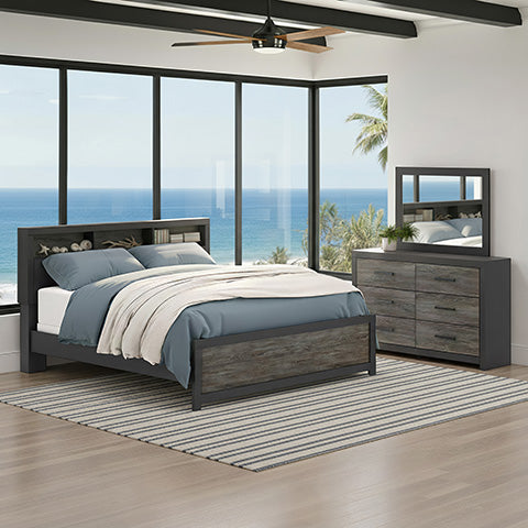 Broachmyn Queen Bookcase Bed, Dresser and Mirror – Sav-On Furniture Mart
