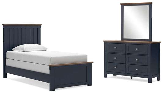Landocken Twin Panel Bed, Dresser and Mirror