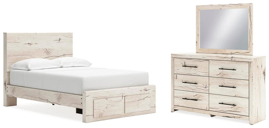 Lawroy Full Panel Storage Bed, Dresser and Mirror