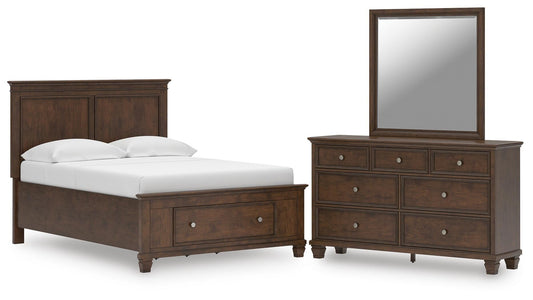 Danabrin Full Panel Storage Bed, Dresser and Mirror