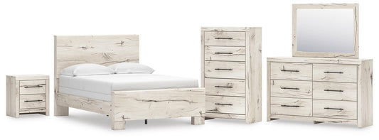 Lawroy Full Panel Bed, Dresser, Mirror, Chest and Nightstand