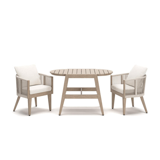 Ivory Vine Chairs w/CUSH/Table Set (3/CN)