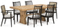 Galliden Dining Table and 6 Chairs with Storage