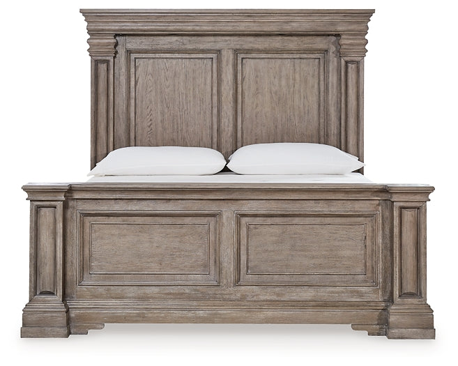 Blairhurst Queen Panel Bed with Mirrored Dresser and Nightstand