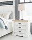 Ashbryn California King Panel Storage Bed with Mirrored Dresser and Nightstand