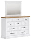 Ashbryn Queen Panel Storage Bed with Mirrored Dresser and Nightstand