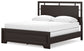 Covetown California King Panel Bed with Mirrored Dresser, Chest and Nightstand
