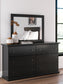 Maribel Full Panel Bed with Mirrored Dresser