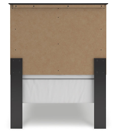 Maribel Twin Panel Bed with Mirrored Dresser and Nightstand