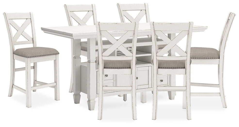 Robbinsdale Counter Height Dining Table and 6 Barstools