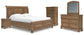 Feddinger California King Storage Sleigh Bed with Mirrored Dresser, Chest and Nightstand