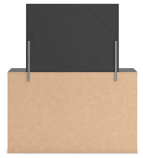 Hollivern Full Panel Bed with Mirrored Dresser and Nightstand