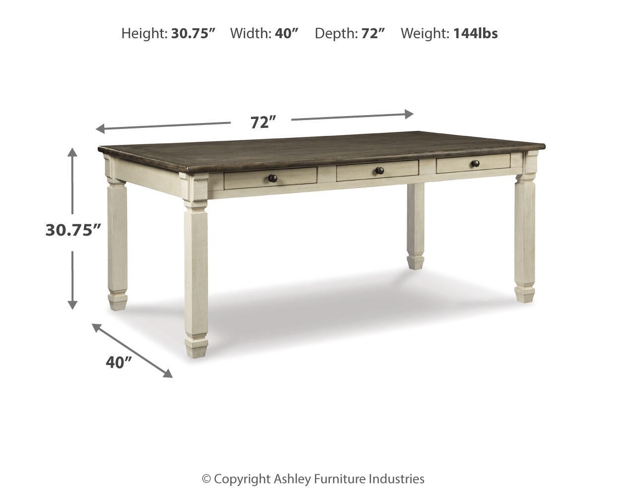 Bolanburg Rectangular Dining Room Table