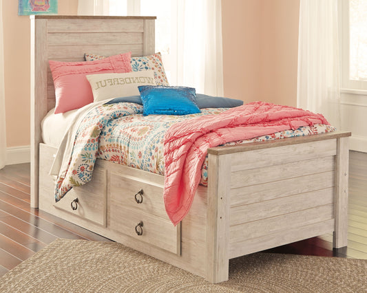 Willowton Full Panel Bed with 2 Storage Drawers