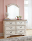 Realyn Twin Panel Bed with Mirrored Dresser